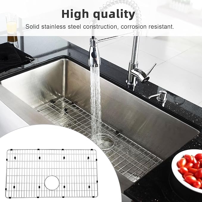 Kitchen Sink Grid Stainless Steel Sink Protector 26 x 14" Sink Rack for Bottom of Sink Compatible with EFRU281610T, EFRU2816T, and EFU281610T