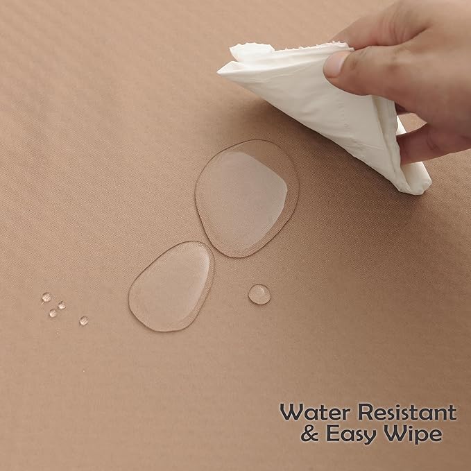 Baby Splat Mat for Under High Chair/Arts/Crafts, Triluby 51" Waterproof Non Slip Food Splash Mat for Eating Mess, Washable Weaning Mat Reusable Spill Floor Protector (Brown)
