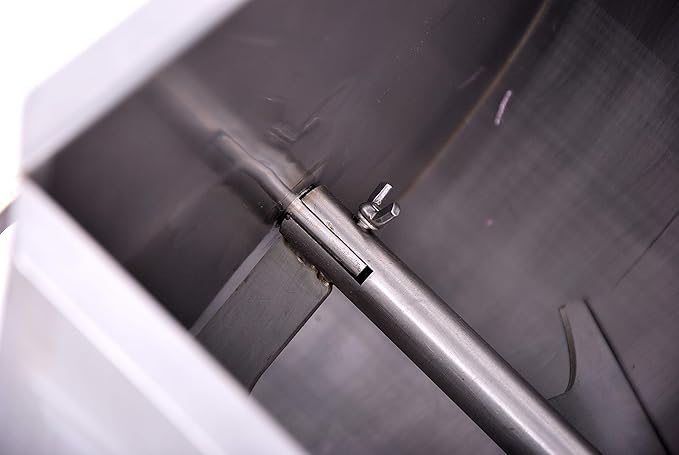 Commercial Stainless Steel 16.5-Pound/10-Liter Capacity Tilt Tank Manual Meat Mixers,(Mixing Maximum 16.5-Pound for Meat),Sausage Mixer Machine Meat Processing Equipment