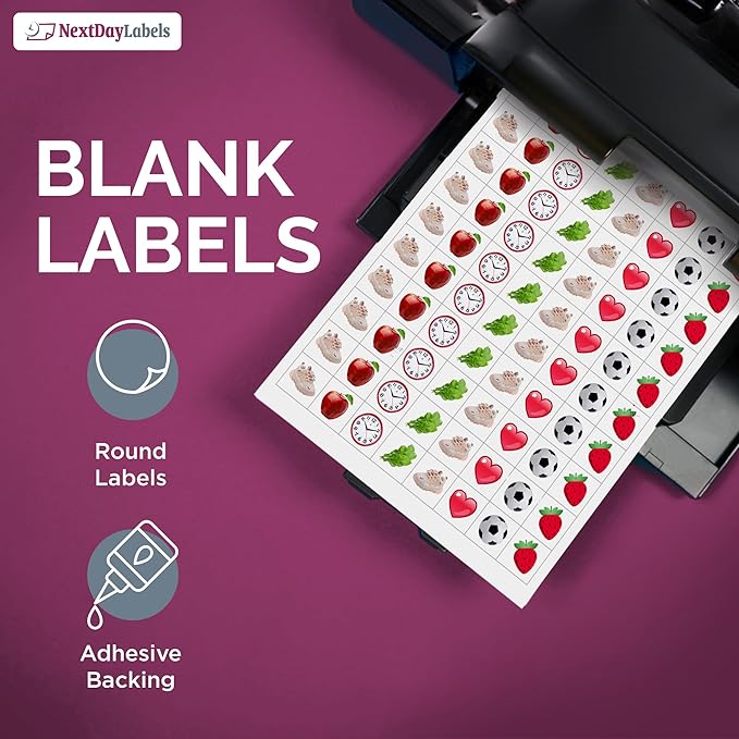 NextDayLabels 1x1 Inch Square Stickers White Blank Labels for Laser Inkjet Printer - 80 Per Sheet Self-Adhesive Color Coding Inventory Barcode Made in USA - 80,000 Labels