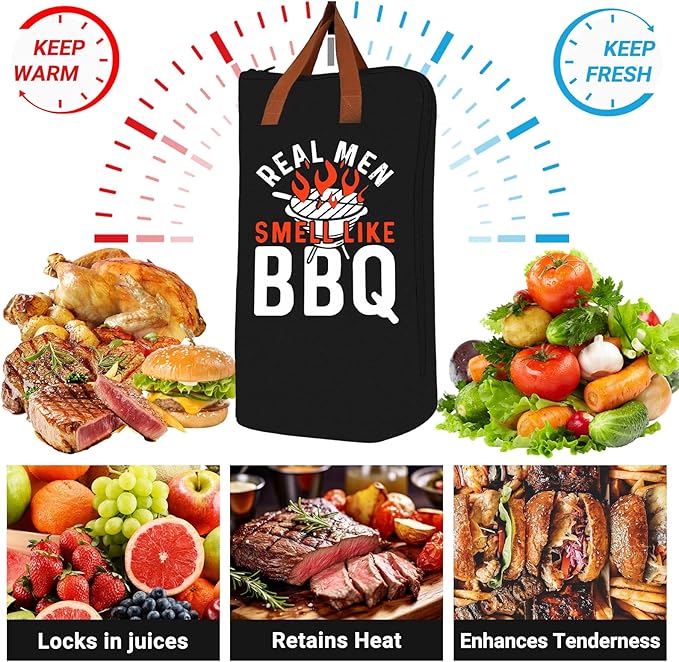 VIOXIA 21in Brisket Blanket & Meat Resting Bag – Insulated BBQ Blanket for Resting Meat | Heavy-Duty Smoker Accessory for Brisket, Pork Shoulder, Smoked Turkey | BBQ Gifts for Men & Meat Lovers