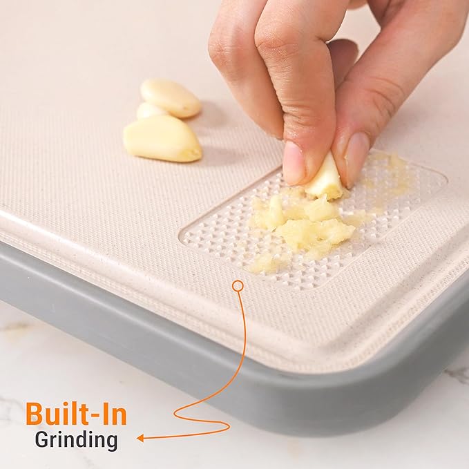 Zoane Creations Premium Stainless Steel Cutting Boards For Kitchen With Juice Groove, Double Sided 304 Grade Chopping Board, Heavy Duty, Dishwasher Safe, Non Toxic - Plain Grooved