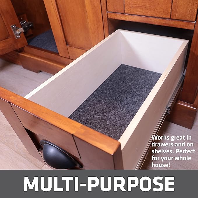 Drymate Premium Under Sink Mat, Waterproof Cabinet Protection Mats for Kitchen & Bathroom, Absorbent Shelf Liners, Slip-Resistant, Non-Adhesive, Machine Washable (USA Made)(24”x29”)(Charcoal)