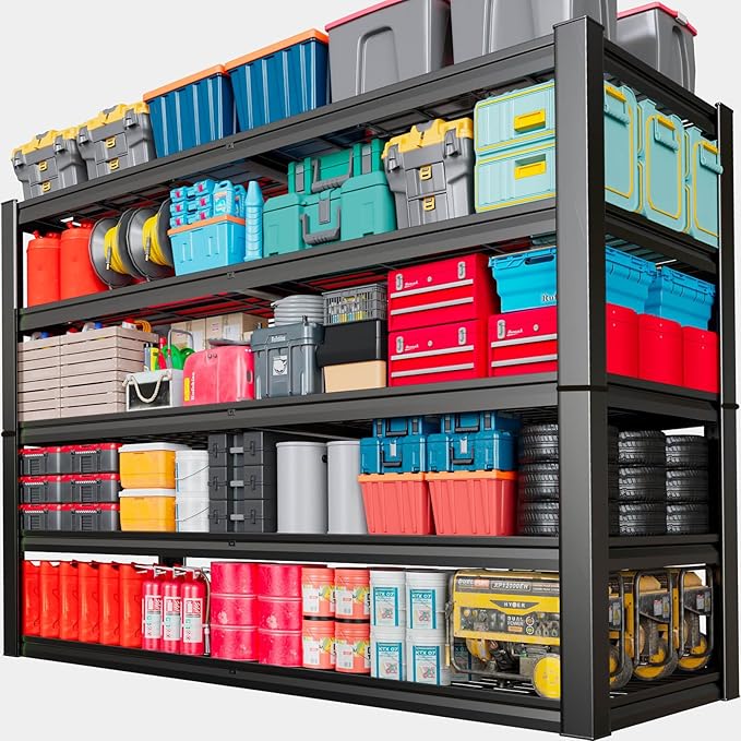 68" Wide Heavy Duty Garage Shelving Units, 5-Tier Deep Storage Shelves, Metal Garage Shelves,Steel Shelf,Large Storage Rack,Industrial Shelving for Shop, 68" W x 24" D x 84" H