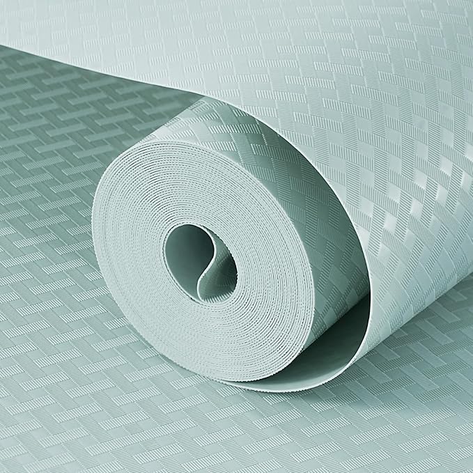 Shelf and Drawer Liner for Kitchen Cabinet, Non-Adhesive 24in x 120in Waterproof Contact Paper Refrigerator Liners Thickened Durable EVA Material Non Slip Mat for Dresser Cupboard Pantry Protector