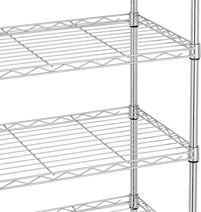 Finnhomy 9-Tier Wire Shelving Unit Adjustable Steel Wire Rack Shelving, 14x36x82 Inches 9 Shelves Metal Storage Rack, Pantry Shelves for Storage, Metal Garage Shelves with NSF Certified, Chrome
