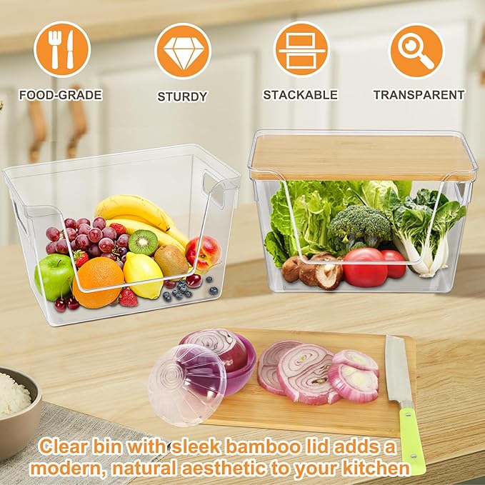 2 Set Kitchen Pantry Organizers and Storage Bins with A Fridge Onion Saver for Onion, Potato, Fruit, Produce, Vegetable Storage, Stackable Trash Bag Holder