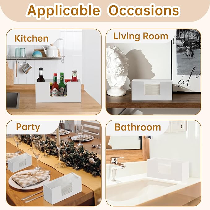 Paper Towel Dispenser Countertop, Acrylic Paper Towel Holder, White Napkin Holders for Kitchen, Countertop Multifold C-Fold, Z-Fold, MultiFold Trifold Paper Towel Dispenser for Bathroom Toilet