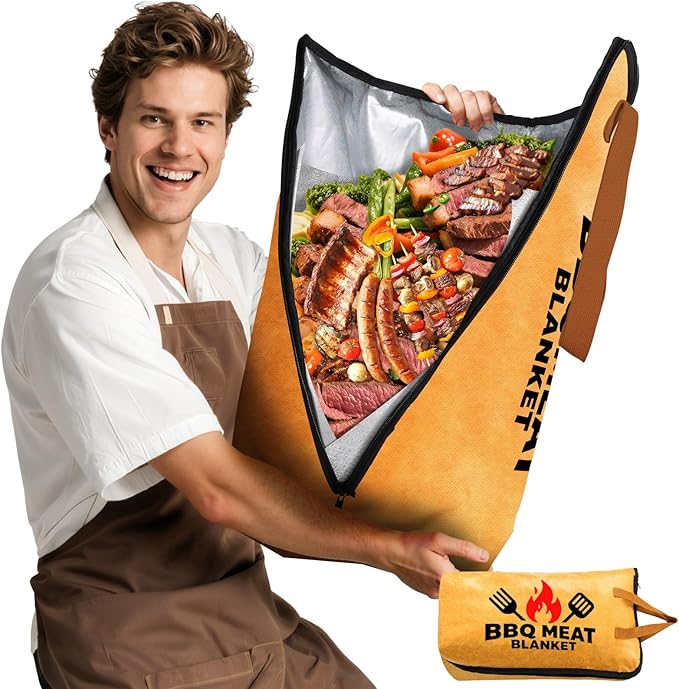 VIOXIA Brisket Blanket & Meat Resting Bag – Insulated BBQ Blanket for Resting Meat | Heavy-Duty Smoker Accessory for Brisket, Thanksgiving Essential Stocking Stuffer & Gift for Hunters or Men