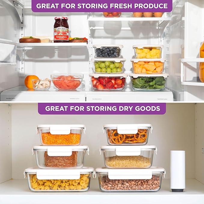 HOLDN’ STORAGE Electronic Vacuum Pump for Food Containers, Quick-Seal Technology for Marinating, Meal Prep & Leftovers Storage