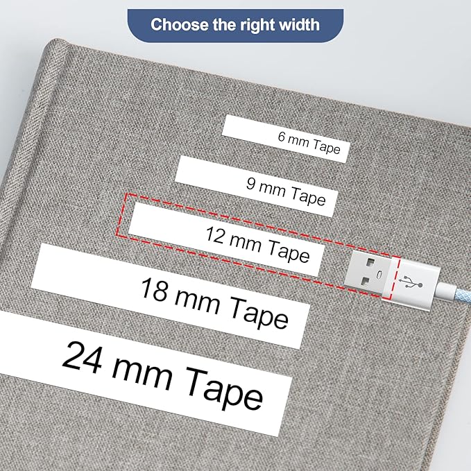 TZe 12mm 0.47 Laminated White Tape Compatible for Brother Ptouch TZe231 TZ-231 TZe-231 Black Ink on White Tape 1/2 Inch Refills for PTouch PT-D220 PTD210 PTH110 PTH100 PTD600 PTD200, 6-Pack