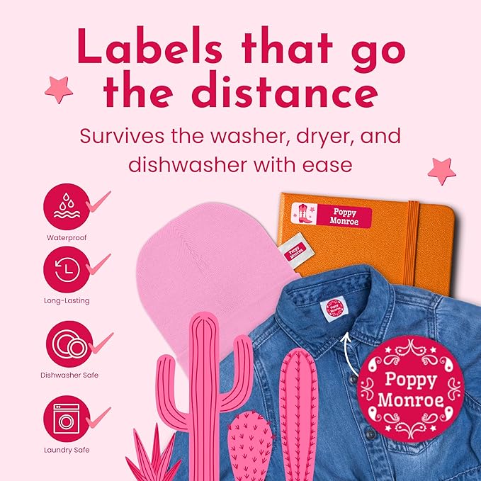 Name Bubbles - Kids Custom Name Labels for Daycare, School, Camp (144 Labels) - Personalized Waterproof Name Stickers for Clothes Tags, Lunch Boxes, Water Bottles, & School Supplies (Truck)