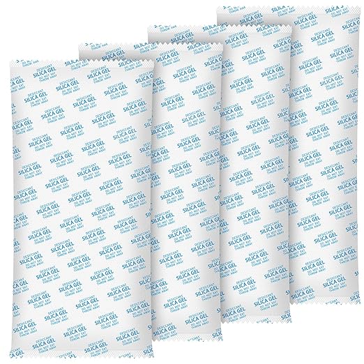 Large Desiccant Packs, 1000 Gram 4 Packs Container Desiccant, Silica Gel Car Dehumidifier by Reusable, Large Moisture Absorbers for Electric Tool, Basement, 3D Filaments and Safes