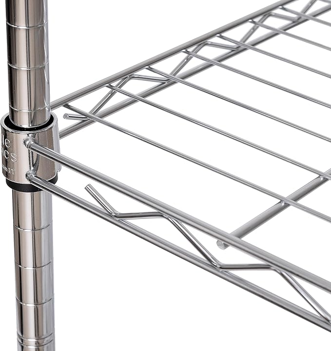 Seville Classics Solid Steel Wire Shelving Storage Unit Adjustable Shelves Organizer Rack, for Home, Kitchen, Office, Garage, Bedroom, Closet, Steel, 4-Tier, 30" W x 14" D