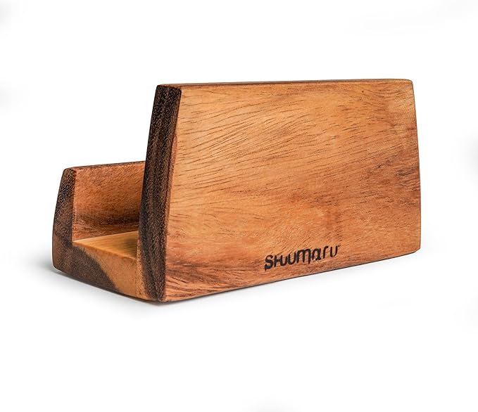 Shumaru Natural Wood Cutting Board Stand | Fits 1.5–1.9 in Thick Boards, 6.7" x 3.5" x 3.5" | Handmade Sturdy Holder Supports Boards up to 20 in