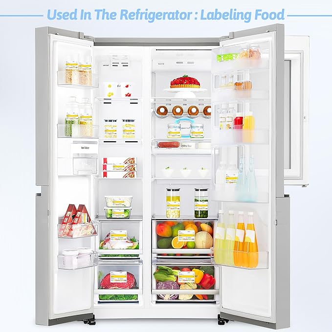 Restaurant Quality Shelf Life Food Rotation Labels Vinyl, 2” x 3” Self-Adhesive Removable Freezer Food Labels, Perfect for Reusable Containers, Easy to Remove, Food Safety Date Sticker (3 PCS)
