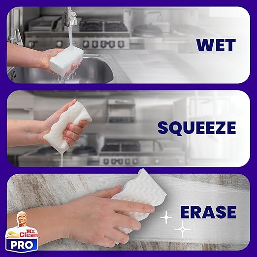 Mr. Clean Pro Magic Eraser Ultra Pro - Heavy Duty Cleaning Sponges - Commercial Grease and Stain Removal - Bulk Pack 26 Count - Professional Grade for Businesses, Hotels, Facilities, Industrial Use