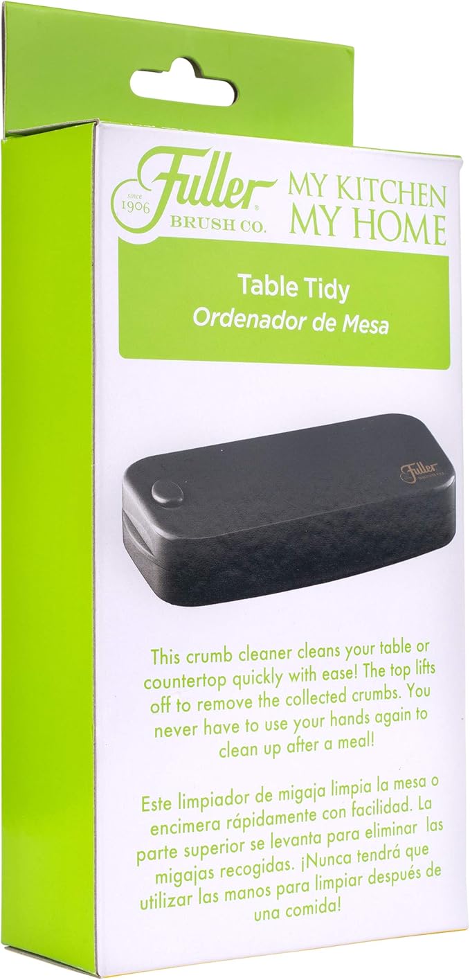 Fuller Brush Premium Table Tidy – Handheld Crumb Sweeper for Tabletops – Compact Crumb Remover with Bristle Rows – Easy to Use, Durable & Portable Cleaning Tool, Black (Pack of 2)