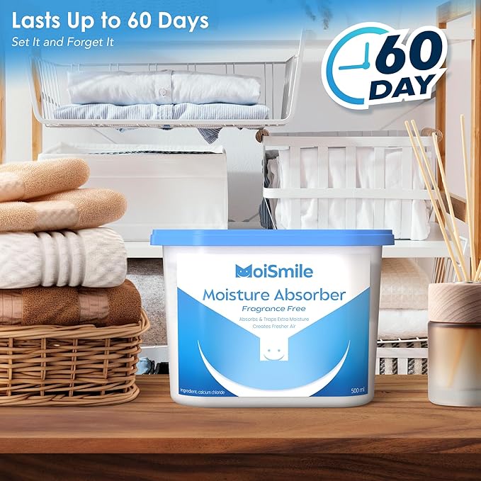Moisture Absorbers 12 Packs, 10.8OZ Efficient Humidity Absorber ＆ Odor Eliminator Boxes, Refillable Car Dehumidifier for Closet, Bathroom, Basement＆ RV, Fragrance Free