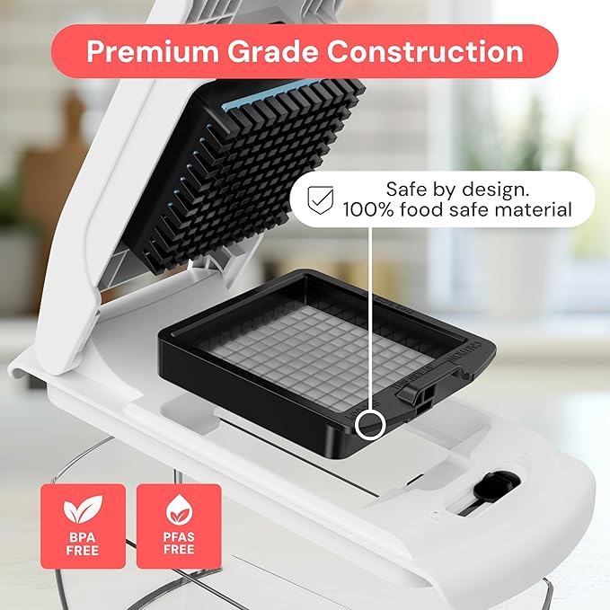 Fullstar The Original Pro Chopper - Vegetable Chopper and Spiralizer, Food Chopper with Container, Fruit Slicer, Kitchen Gadgets & Gifts, Home Essentials (8 in 1, White)