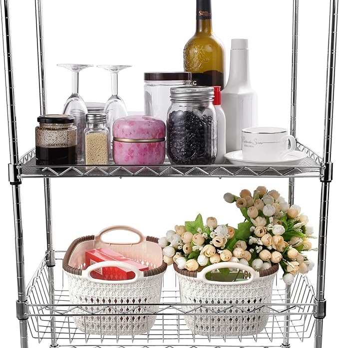Wire Shelf Liner 14x197'' Clear Shelf Liner Kitchen,Cabinets,Drawer Liner, Cupboard, Under Sink, Pantry,Non-Adhesive Liner,Stain-Proof Shelf,1.2mm Thicken/Waterproof/Anti-Slip Liners