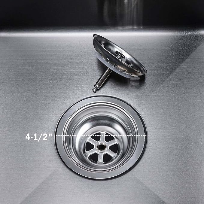3-1/2'' Kitchen Sink Drain Kit - Stainless Steel Sink Strainer Drain Basket Replacement