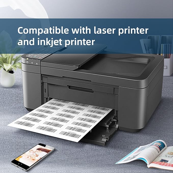 500 Sheets 15000 Pcs 30 Up Labels 1" x2-5/8 Shipping Address Labels for Laser & Inkjet Printers, Mailing Labels 30 per Sheet Return Address Stickers, 30 per Page on US Letter