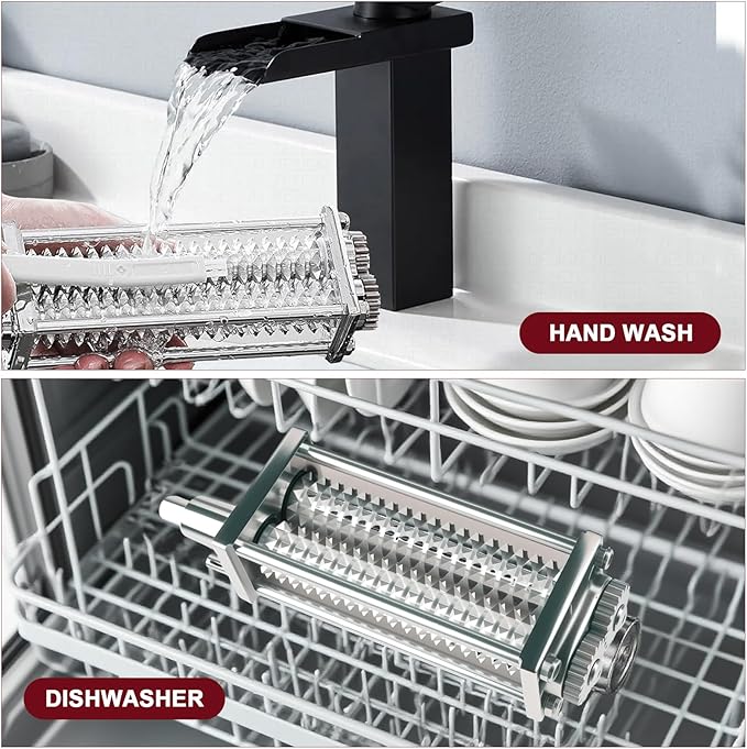 Professional Meat Tenderizer for KitchenAid Mixer, Meat Tenderizer Machine, Dishwasher-Safe Attachment with 6.5" Inlet, Perfect for Home & Restaurant Chefs, Hunters, White