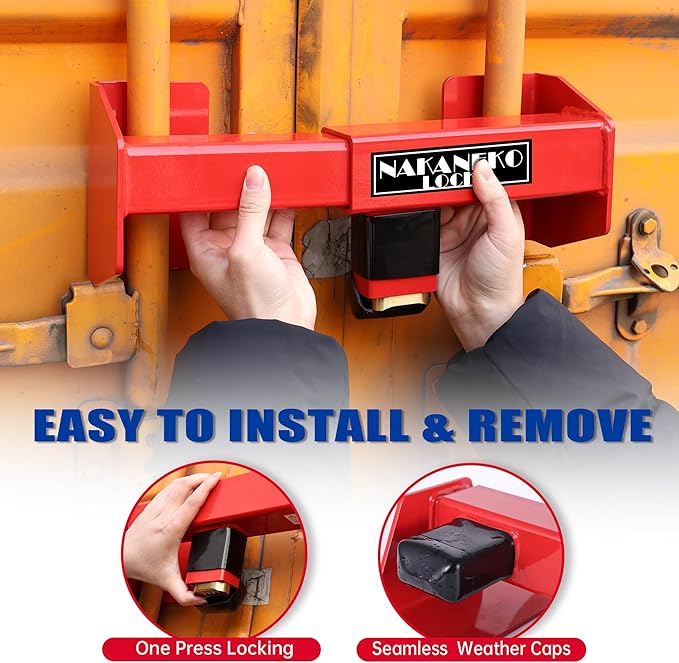 Container Locks, Heavy Duty Cargo Lock, Container Door Locks, Semi Trailer Door Lock, Locking Devices, Anti-Theft, Rust-Proof, Cargo Security, Bolt Cutter Resistant, Code, Combination Lock