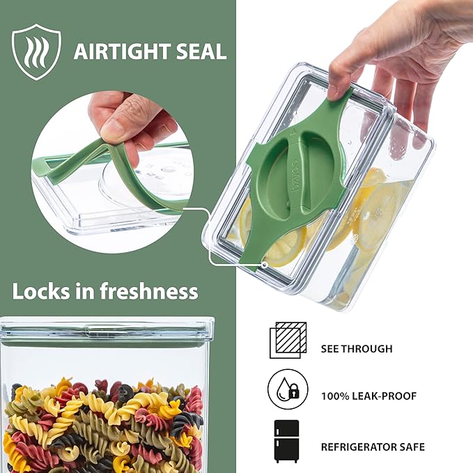 4-Pack Small Pantry Containers, 0.8 QT/0.76 L Clear SAN Food Storage Canisters with Twist-Lock Lids, Stackable for Sugar, Tea Bags, Seasoning, Nuts, Snacks (Black)