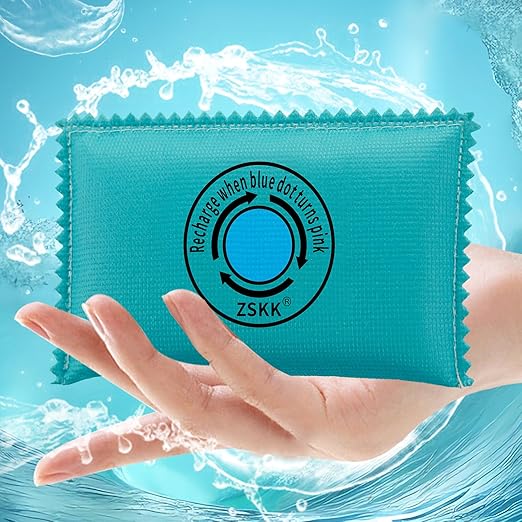 100g Rechargeable Desiccant Pack of 10,Silica Gel Desiccant Packets,Moisture Absorbers for Storage Bins, Suitcase, Gun Safe, 3D Filaments, Electronics,Desiccant Dehumidifier for Closets,Cars