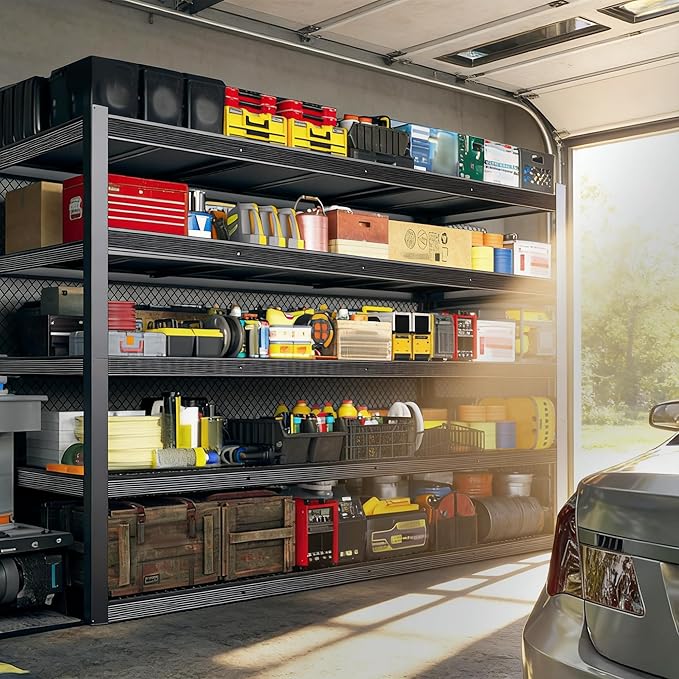 84" H Garage Shelving,Storage Shelves 3050LBS Heavy Duty Storage Shelves,Adjustable Metal Shelving,for Garage,Warehouse,Basement,Pantry 84" H x 55" W x 24" D