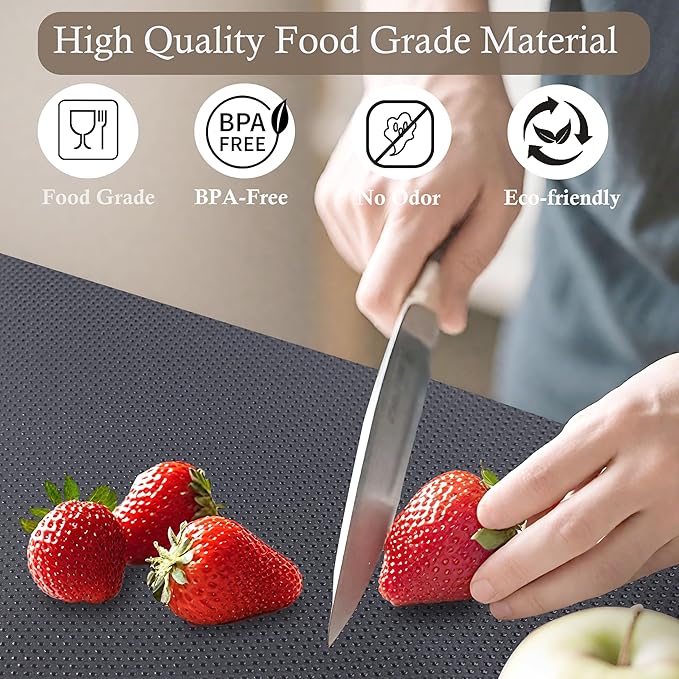 Cabinet Shelf Liner 11 Inch Wide X 20 Ft Non-Slip Kitchen Drawer Liners Waterproof & Oil-Proof Drawer Liners for Cupboard Pantry Non Adhesive Refrigerator Shelf Liner Strong Grip Cabinet Mat (Black)
