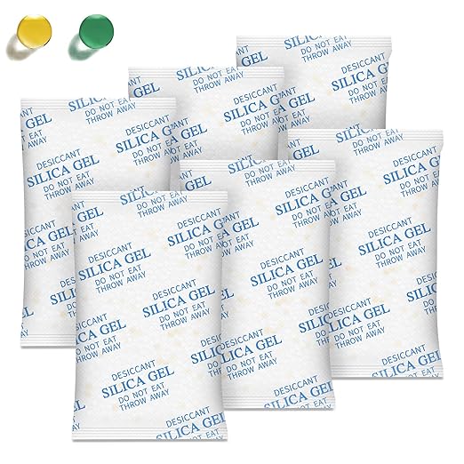 Moisture Absorbers - 50 Gram 22 Packs Silica Gel Packets with Color Indicating, Desiccant Packs for Storage, Food Grade Silica Packets for Seeds, 3D Filaments, Electronics, Safes
