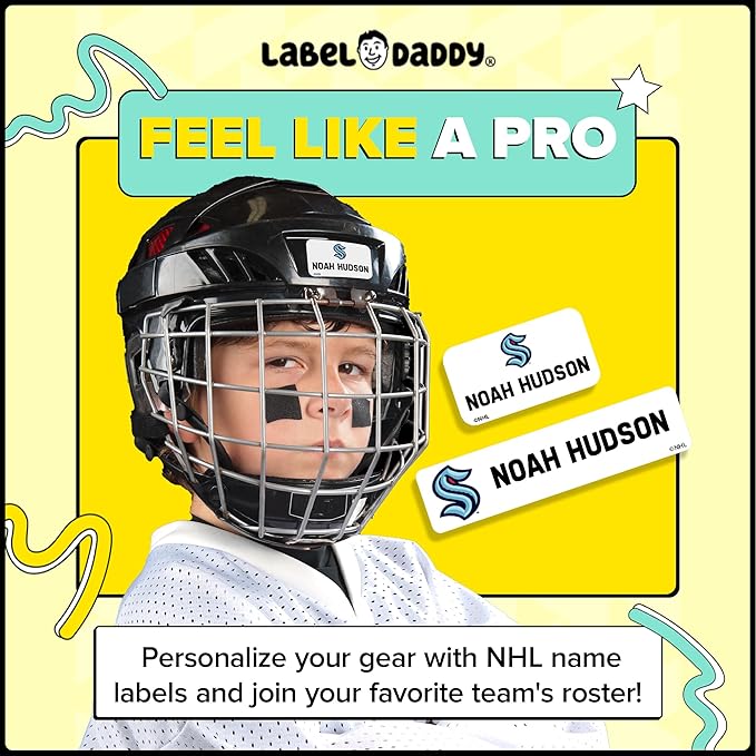 NHL Hockey Labels - Custom Peel and Stick, Waterproof Label - Great for Organization, Sports, School, Day Camp Labels - 155 Pack (Buffalo Sabres)