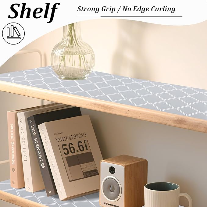 Kitchen Cabinet Liner Waterproof 24 Inch X 20 FT Drawer Liners for Kitchen Cabinets No Slip Shelf Liners Non Adhesive Dresser Drawer Liner Grip Closet Shelf Liners for Bathroom Fridge Cupboard Pantry