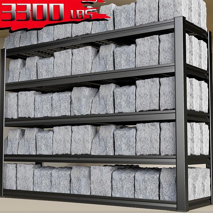 68" Wide Heavy Duty Garage Shelving Units, 5-Tier Deep Storage Shelves, Metal Garage Shelves,Steel Shelf,Large Storage Rack,Industrial Shelving for Shop, 68" W x 24" D x 84" H