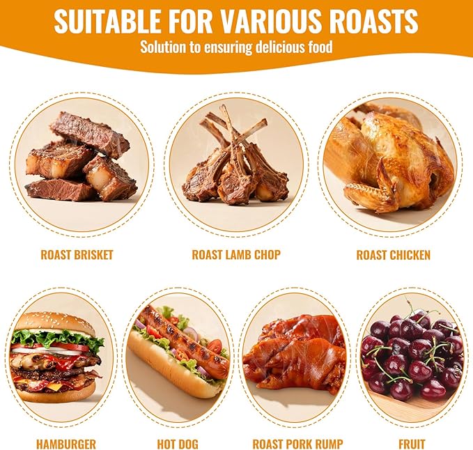 AiDwell BBQ Blanket for Resting Meat 22''Smoker Meat Resting Blanket, Reusable Smoker Grilling Meat Insulated Resting Bag with Wide Mouth,Gifts for Men Him Dad for Large Brisket/Pork Shoulders/Turkeys
