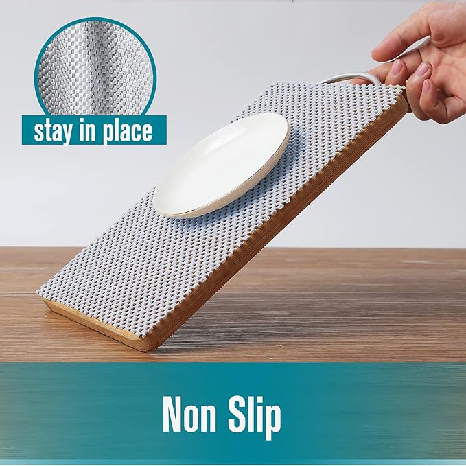 Shelf Drawer Liner Non-Adhesive Non Slip Durable Strong Long Size 12 in X 20ft for Drawers, Shelves, Cabinets, Storage, Kitchen and Desks, Gray