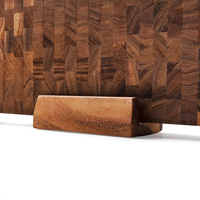 Shumaru Natural Wood Cutting Board Stand – Fits 2"–2.3" Heavy Boards, 7.75" × 4" × 4" | Handmade Sturdy Holder Supports Boards up to 24 in
