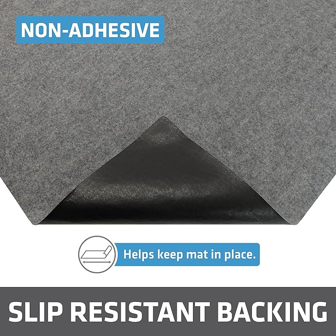 Drymate Premium XL Under Sink Mat, Waterproof Cabinet Protection Mats for Kitchen & Bathroom, Absorbent Shelf Liners, Slip-Resistant, Machine Washable (USA Made)(24”x59”)(Light Grey)(12-Pack)