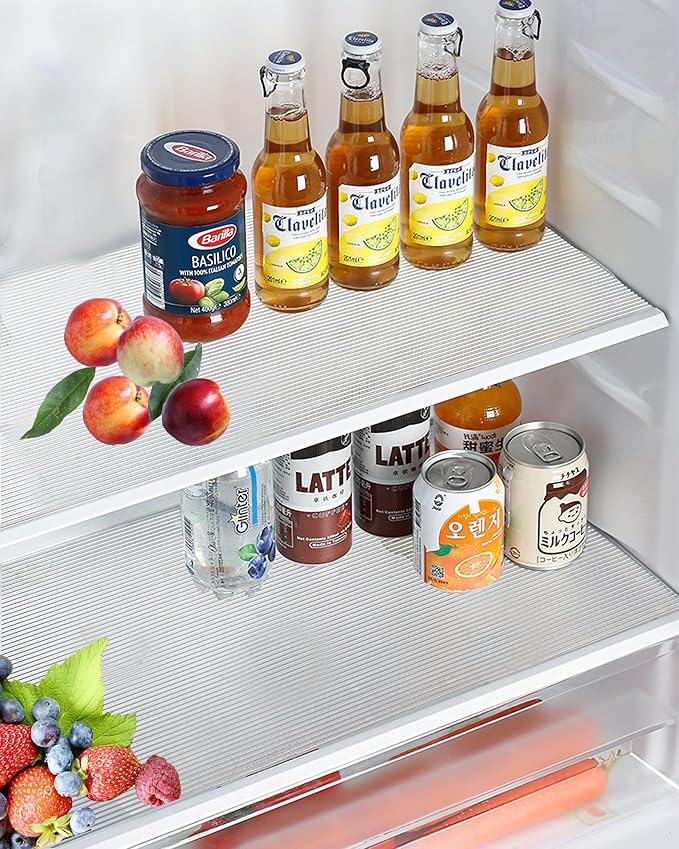 Shelf Liners for Kitchen Cabinets 24 Inch Wide X 20 Ft Non Adhesive Cabinet Drawer Liner Clear Non Slip Waterproof Shelves Liner for Refrigerator Closet Cupboard Pantry Bathroom