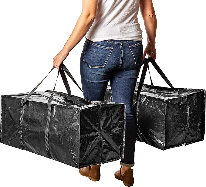 BAG-THAT! 10 Moving Bags Heavy Duty Extra Large Stronger Handles Wrap Storage Totes Zippered Reusable Packing Bags Moving Supplies Storage Boxes Storage totes Moving Boxes Packing Supplies Packing Box