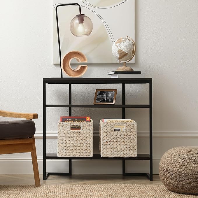 Casafield 10.5" x 10.5" Hyacinth Storage Baskets, Whitewash - Set of 6 Storage Organizers, Woven Wicker Cubes