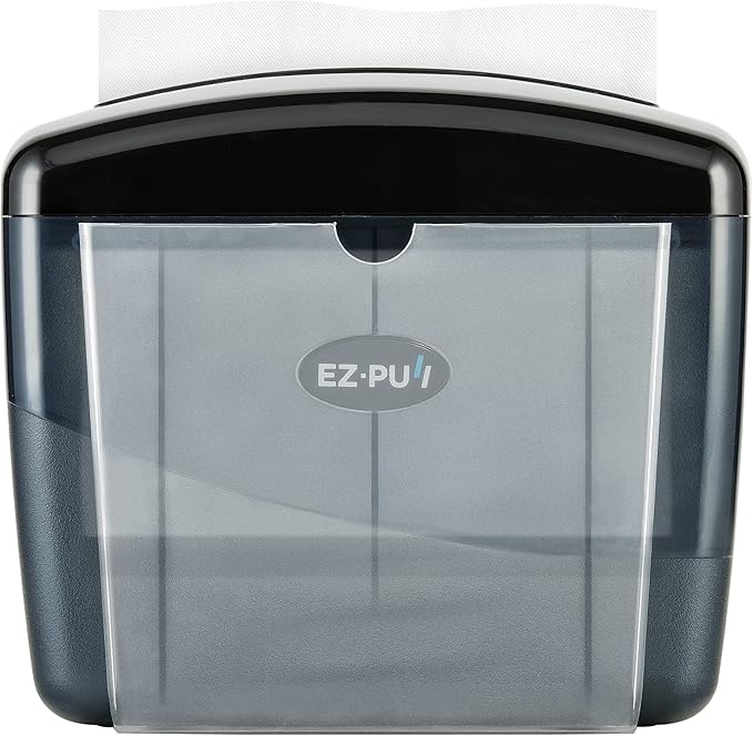 EZ-Pull Countertop Interfold Napkin Dispenser for Restaurants, Tabletop V-fold, Pearl Black 4300B-EZ