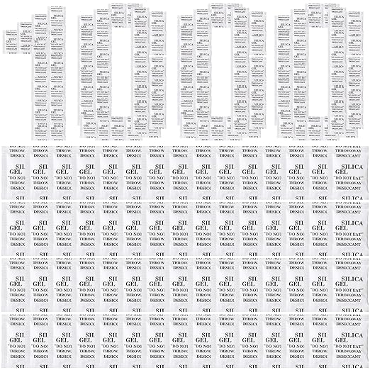 1000 Pcs 2 Gram Silica Gel Packets Desiccant Packs for Storage Moisture Absorbers Silica Gel Anti Humidity Transparent Food Grade Desiccant Packs for Electronics, Clothes Shoes, Jewelry