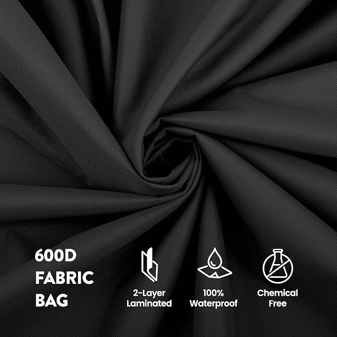 ZOBER 600D Oxford Fabric Large Rolling Christmas Tree Storage Bag - Fits 9 Ft Artificial Trees - Waterproof Christmas Tree Bag For Storage Box For Xmas, Durable Handles and Wheels - Card Slot - Black