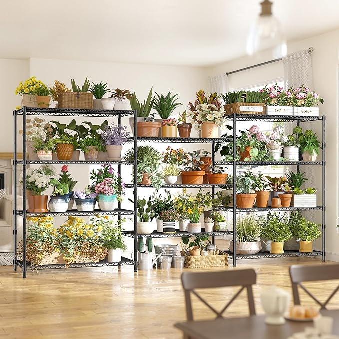 Storage Shelves Metal Shelving Unit 6Tier Wire Shelving Rack 1200LBS Heavy Duty, Adjustable Pantry Shelves, Metal Shelf for Kitchen,Garage Shelving,Closet Shelves,75" Hx 36" Wx 18" D