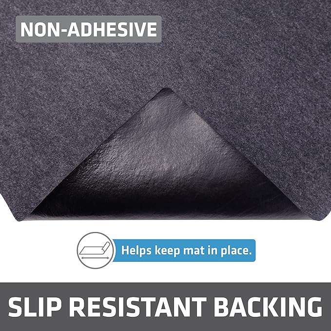 Drymate Premium Under Sink Mat, Waterproof Cabinet Protection Mats for Kitchen & Bathroom, Absorbent Shelf Liners, Slip-Resistant, Machine Washable (USA Made)(24”x29”)(Charcoal)(12-Pack)