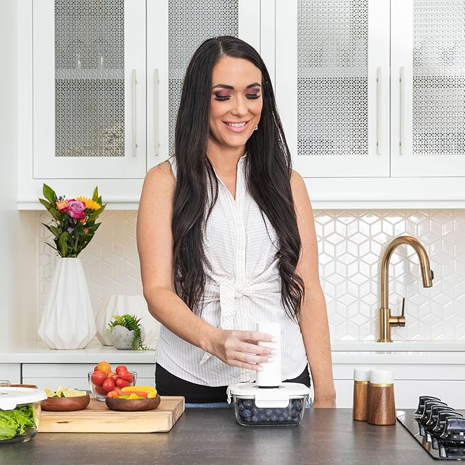 HOLDN’ STORAGE Electronic Vacuum Pump for Food Containers, Quick-Seal Technology for Marinating, Meal Prep & Leftovers Storage